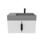 Castello Usa Amazon 30-inch White Right Vanity Set with Gray Top and Black Handles CB-MC-30W-BL-2056R-GR - alternate 7